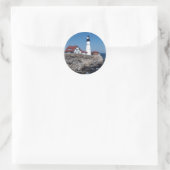 Sticker Rond Phare de Portland Head (Sac)