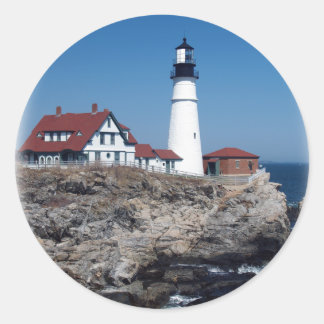 Sticker Rond Phare de Portland Head