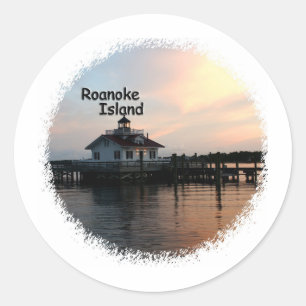 Sticker Rond Phare de Roanoke Island