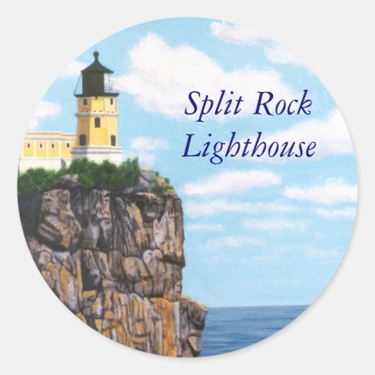 Sticker Rond Phare de Split Rock (Devant)