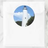 Sticker Rond Phare d'Ocracoke (Sac)