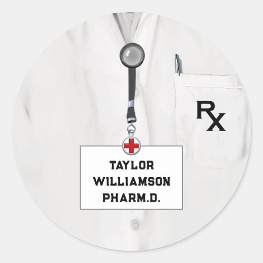 Sticker Rond Pharmacie (Devant)