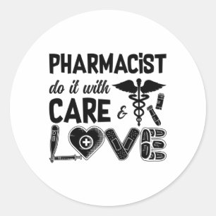 Sticker Rond Pharmacien Le Faire Avec Les Pharmacistes De Soins