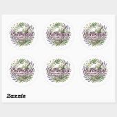 Sticker Rond Pharmacist Curating Health Apothecary Botanical (Feuille)