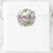 Sticker Rond Pharmacist Curating Health Apothecary Botanical (Sac)