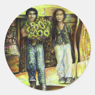 Sticker Rond Phase de ChapeI Sixtine d'un ChaIIenge