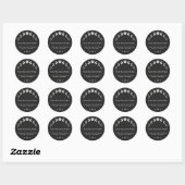 Sticker Rond Phases de la lune Merci céleste Petite entreprise (Feuille)