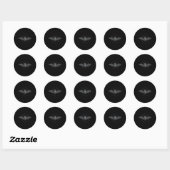Sticker Rond Phases De La Lune Vampire Bat Goth Lunar sorch Wi (Feuille)