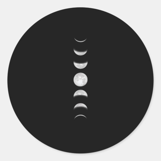 Sticker Rond Phases de lune (Devant)