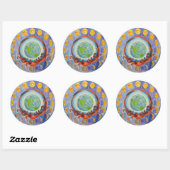 Sticker Rond phases de lune (Feuille)