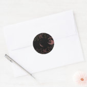 Sticker Rond Phases de lune noire (Enveloppe)