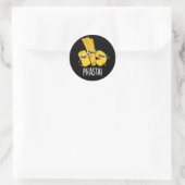 Sticker Rond Phasta Funny Pâte rapide Pun Dark BG (Sac)