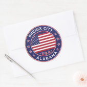 Sticker Rond Phenix, Alabama (Enveloppe)