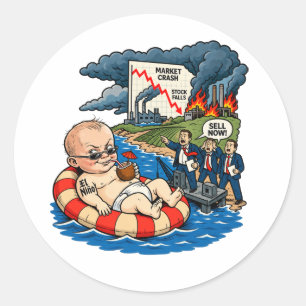 Sticker Rond Phénomène naturel El Nino se détendant sur un bate