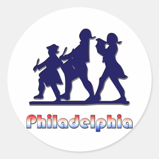 Sticker Rond Philadelphie coloniale (Devant)