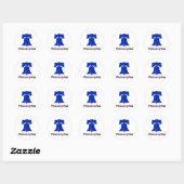 Sticker Rond Philadelphie Liberty Bell (Feuille)