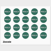 Sticker Rond Philadelphie Pennsylvanie (Feuille)