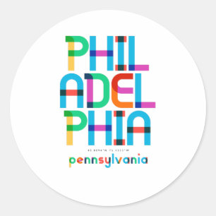 Sticker Rond Philadelphie Pennsylvanie milieu du XXe siècle, Ar
