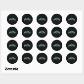 Sticker Rond Philadelphie Philly - Throwback Design - Clic (Feuille)