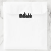 Sticker Rond Philadelphie Skyline (Sac)