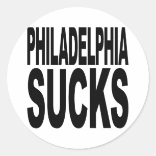 Sticker Rond Philadelphie Sucks