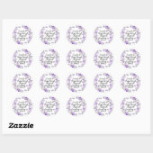 Sticker Rond Philippiens 4:13 Bible Écriture Purple Lavande (Feuille)