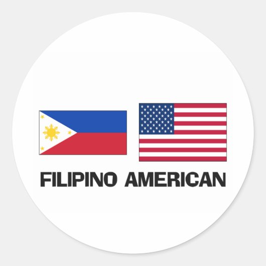 Sticker Rond Philippin américain (Devant)