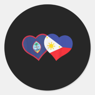 Sticker Rond Philippin Guam Heart Pinoy Chamorro Philippines Gu