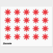 Sticker Rond Philippin Sun - rouge (Feuille)