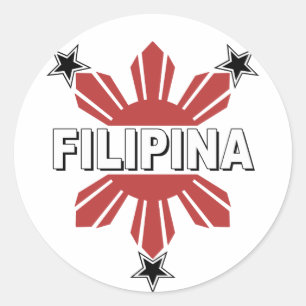 Sticker Rond Philippine Sun et étoile
