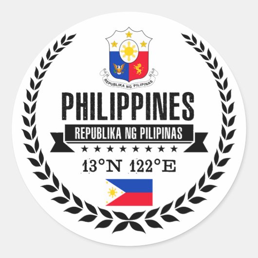 Sticker Rond Philippines (Devant)