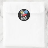 Sticker Rond Philippines Drapeau philippin Pinay (Sac)