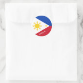 Sticker Rond Philippines et drapeau philippin patriotes / sport (Sac)
