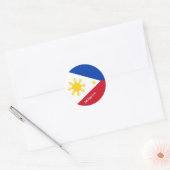 Sticker Rond Philippines et drapeau philippin patriotes / sport (Enveloppe)