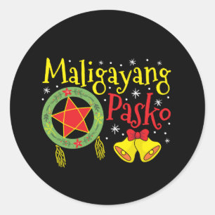 Sticker Rond Philippines Noël philippin Maligayang Pasko