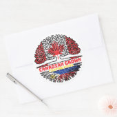 Sticker Rond Philipppino Canadian Canada Tree Roots Fl (Enveloppe)