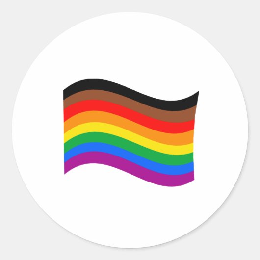 Sticker Rond Philly Rainbow Pride (Devant)