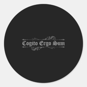 Sticker Rond Philosophe Philosophie Étudiante Philosophie latin