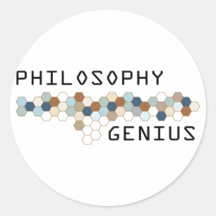 Sticker Rond Philosophie Génie