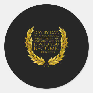 Sticker Rond Philosophie grecque antique motivationnelle - Hera