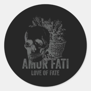 Sticker Rond Philosophie stoïque Gris Avec Traducteur Stoïcisme