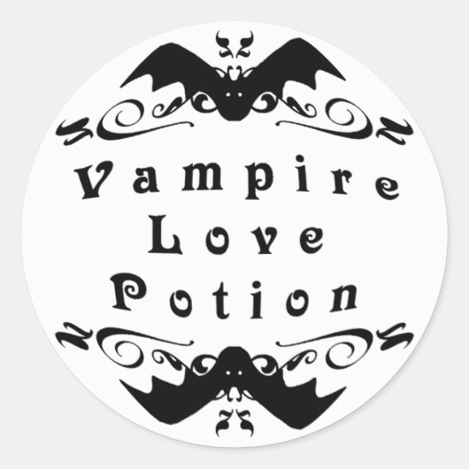 Sticker Rond Philtre d'amour Halloween de vampire (Devant)