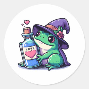 Sticker Rond philtre d'amour kawaii sorcier