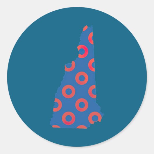 Sticker Rond Phish Fishman Donut New Hampshire Ecavator Boy Don (Devant)