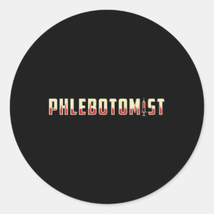 Sticker Rond Phlebotomiste Phlebotomie Docteur Infirmière Cadea