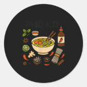 Sticker Rond Pho Kit Vietnamese Food (Devant)