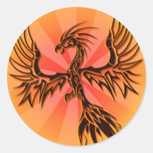 Sticker Rond Phoenix (Devant)
