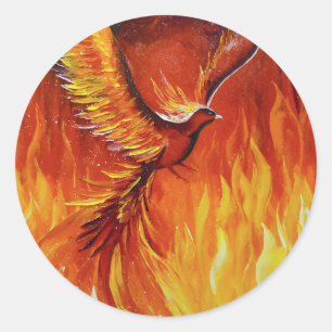 Sticker Rond Phoenix