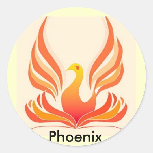 Sticker Rond Phoenix (Devant)