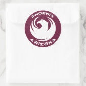 Sticker Rond Phoenix, Arizona (Sac)
